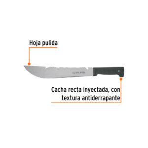 Alternative view of Machete rambo 12', cacha inyectada negra, TRUPER