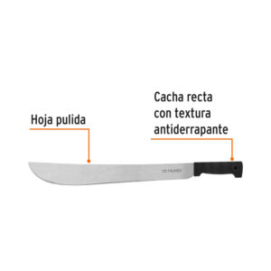 Alternative view of Machete estándar 18' cacha negra inyectada, TRUPER