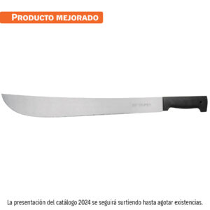 Machete estándar 18' cacha negra inyectada, en bolsa, TRUPER