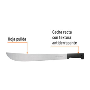 Alternative view of Machete estándar 18' cacha negra inyectada, en bolsa, TRUPER