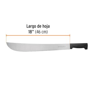 Machete estándar 18' cacha negra inyectada, en bolsa, TRUPER - Imagen 3