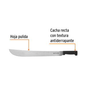Alternative view of Machete estándar 22' cacha negra inyectada, TRUPER
