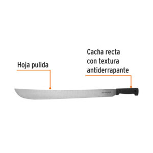 Alternative view of Machete estándar 24' cacha negra inyectada, TRUPER
