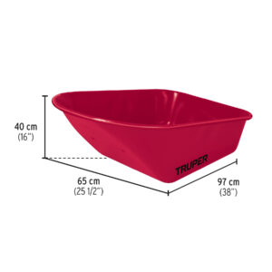 Alternative view of Carretilla 6 ft3 imponchable, bastidores madera, TRUPER