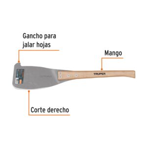 Alternative view of Machete huixtla corte derecho, largo 25', TRUPER