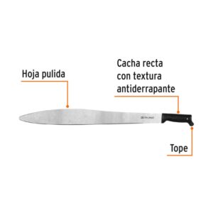 Alternative view of Machete acapulqueño de 24' cacha negra inyectada, TRUPER