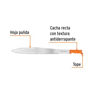 Alternative view of Machete acapulqueño de 24' cacha naranja, TRUPER