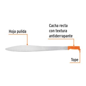 Alternative view of Machete acapulqueño de 27' cacha naranja, TRUPER