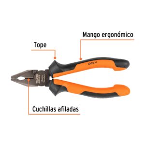 Alternative view of Pinza para electricista 6' alta palanca, Comfort Grip,EXPERT