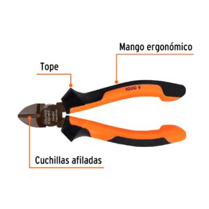 Alternative view of Pinza corte diagonal 5' alta palanca, Comfort Grip, EXPERT