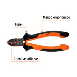 Alternative view of Pinza corte diagonal 6' alta palanca, Comfort Grip, EXPERT