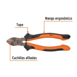 Alternative view of Pinza corte diagonal 8' alta palanca, Comfort Grip, EXPERT