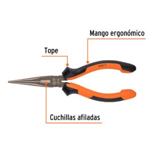 Pinza punta y corte 7' mango Comfort Grip, TRUPER EXPERT - Imagen 2