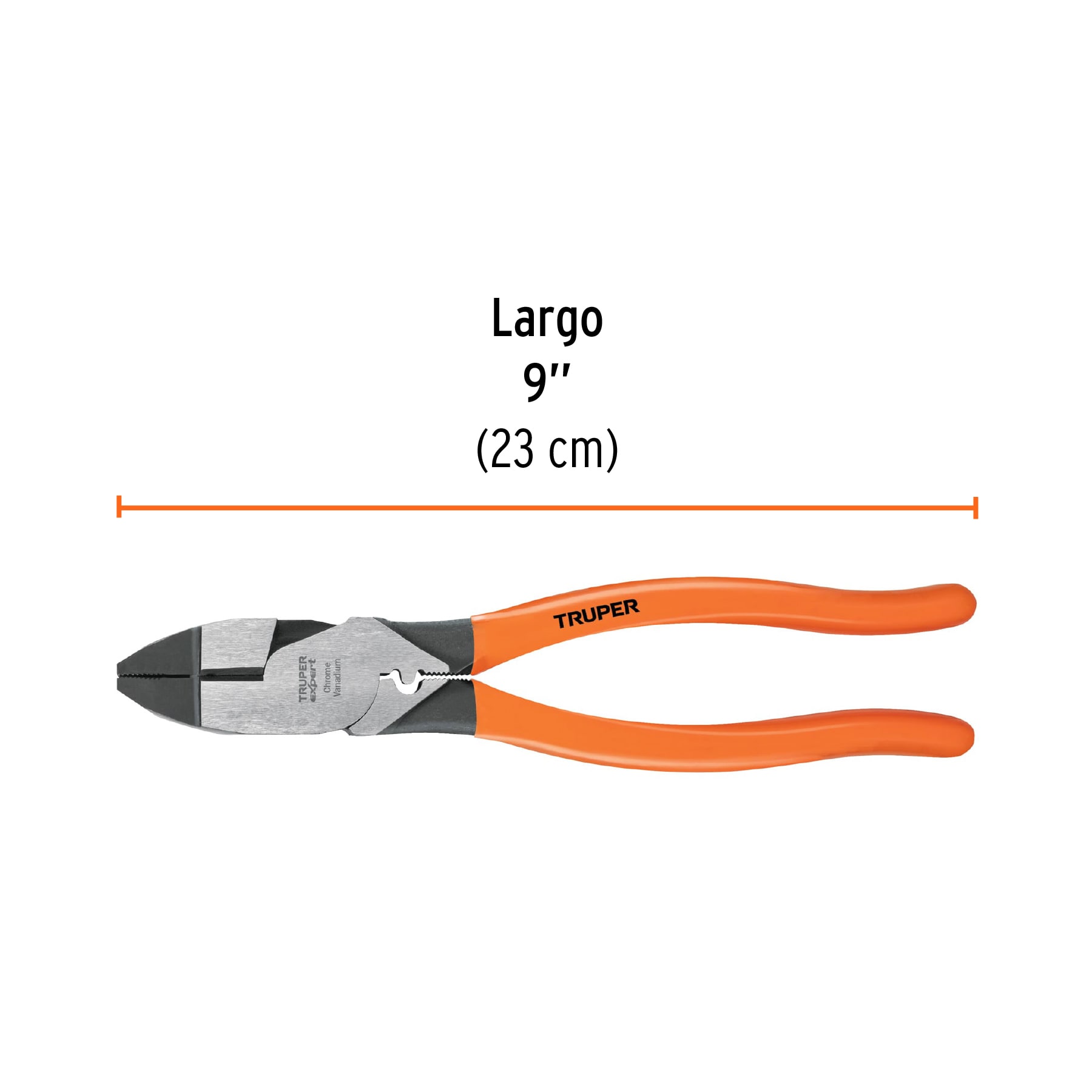 Pinza para electricista 9' c/ponchador de terminales, EXPERT - Imagen 3