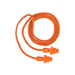 Tapón auditivo reutilizable con cordón, caja 50 pz