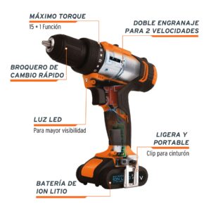 Alternative view of Taladro/destornillador 3/8', 12V, 1 batería 2Ah, PRO
