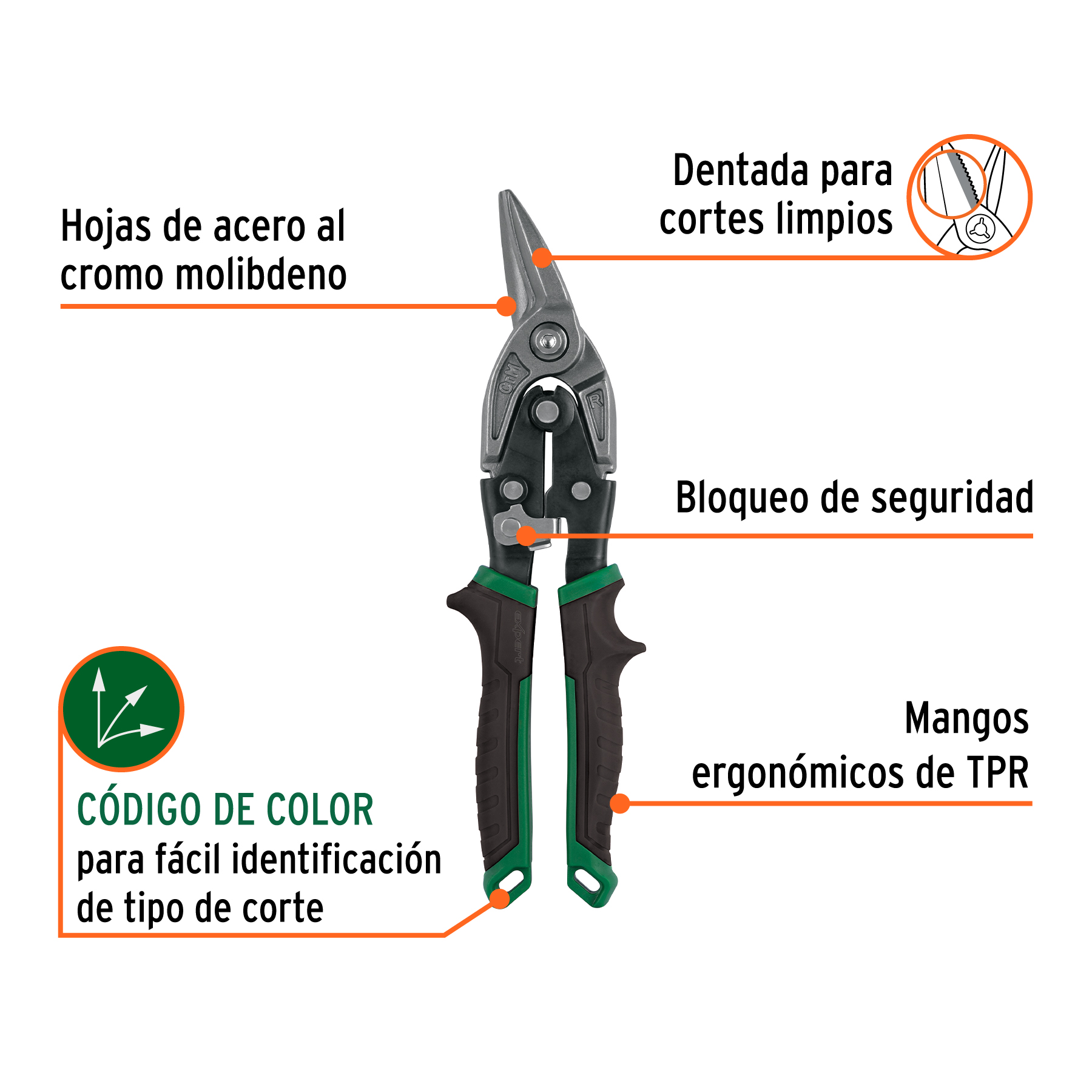 Tijera de aviación 10' corte derecho, TRUPER EXPERT - Imagen 2