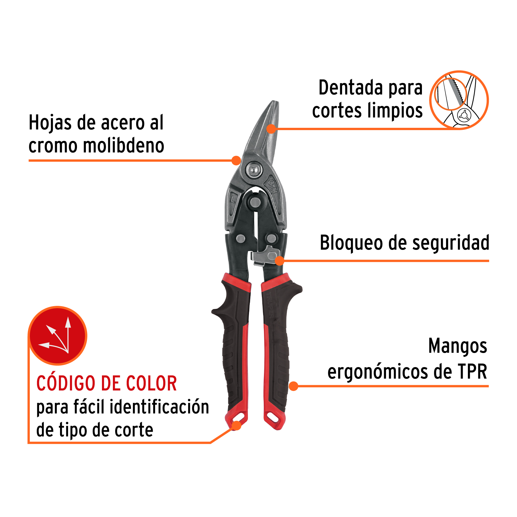 Tijera de aviación 10' corte izquierdo, TRUPER EXPERT - Imagen 2