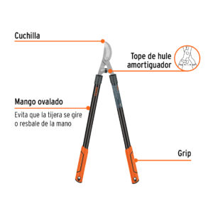 Alternative view of Tijera para ramas 70 cm, Classic, mangos tubulares, TRUPER