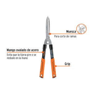 Alternative view of Tijera para poda 56 cm, ligera, mangos tubulares, TRUPER