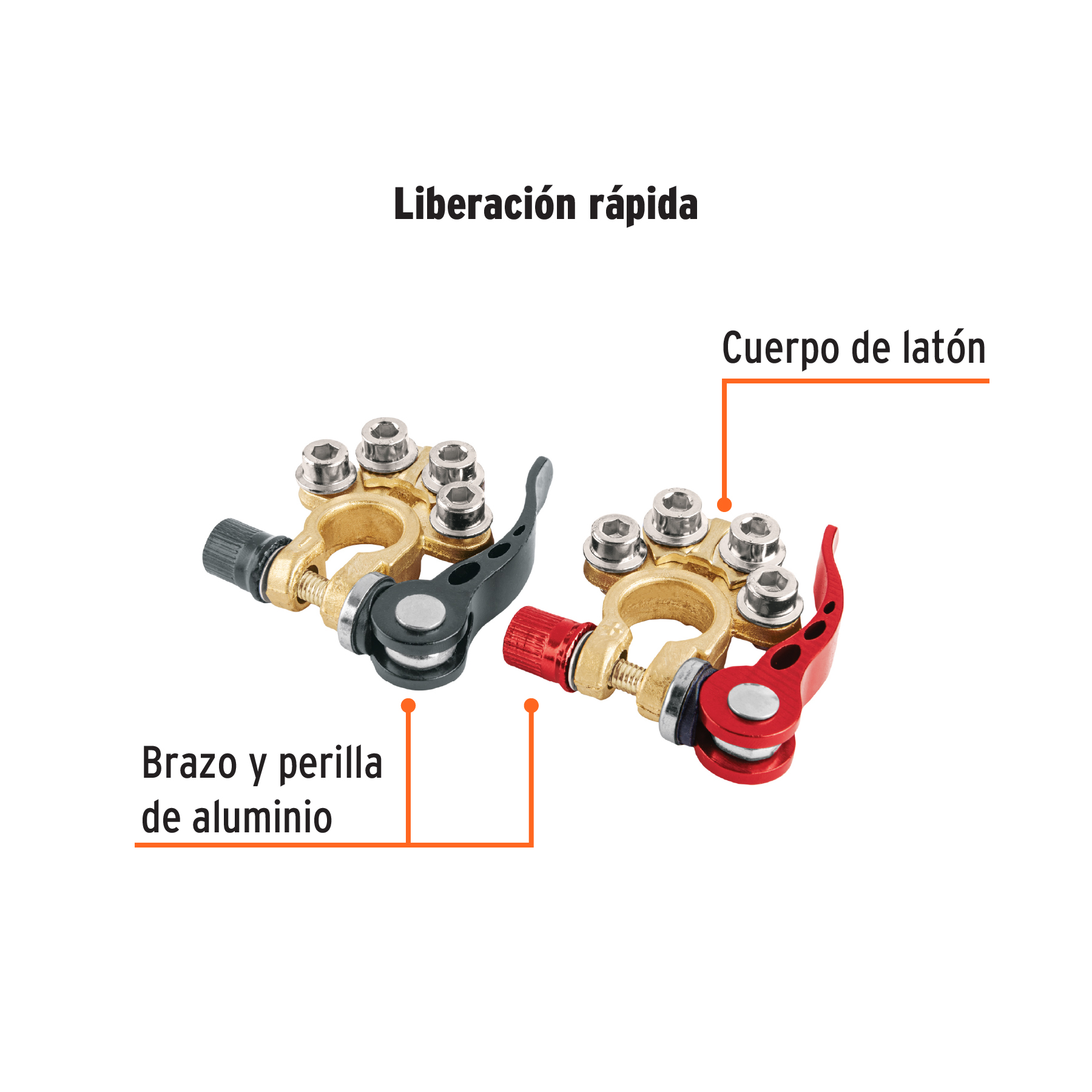 Blíster 2 terminales p/batería, desconexión rápida, TRUPER - Imagen 4