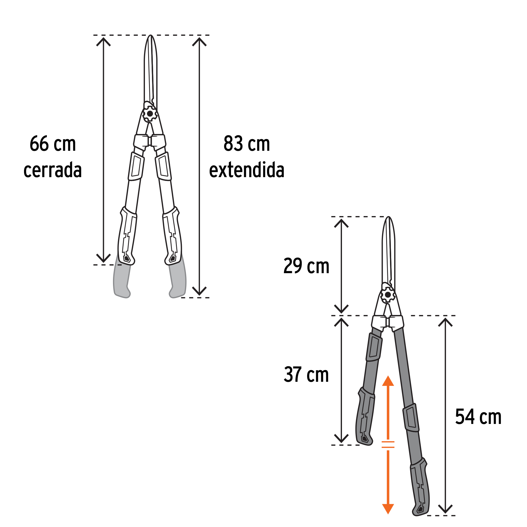 Tijera para poda, mangos extensibles, TRUPER - Imagen 4