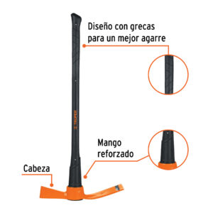 Alternative view of Talacho-hacha 5 lb, mango fibra de vidrio 36', TRUPER