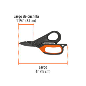 Tijera 6' electricista, óxido negro,acero inoxidable, EXPERT - Imagen 3