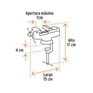 Tornillo de banco 2.5' para joyero, TRUPER - Imagen 3