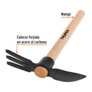Alternative view of Rastrillo-pico, mango de madera 14', TRUPER