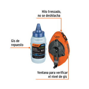 Alternative view of Tiralíneas metálico con gis, uso rudo, 30 m (100 ft), EXPERT