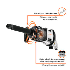 Llave (pistola) de impacto neumática 1', ind, TRUPER - Imagen 2