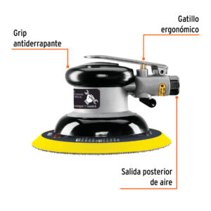 Alternative view of Lijadora orbital neumática industrial 6', TRUPER