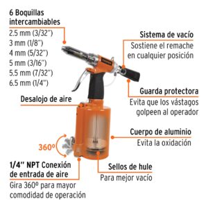 Alternative view of Remachadora neumática 1/4', TRUPER