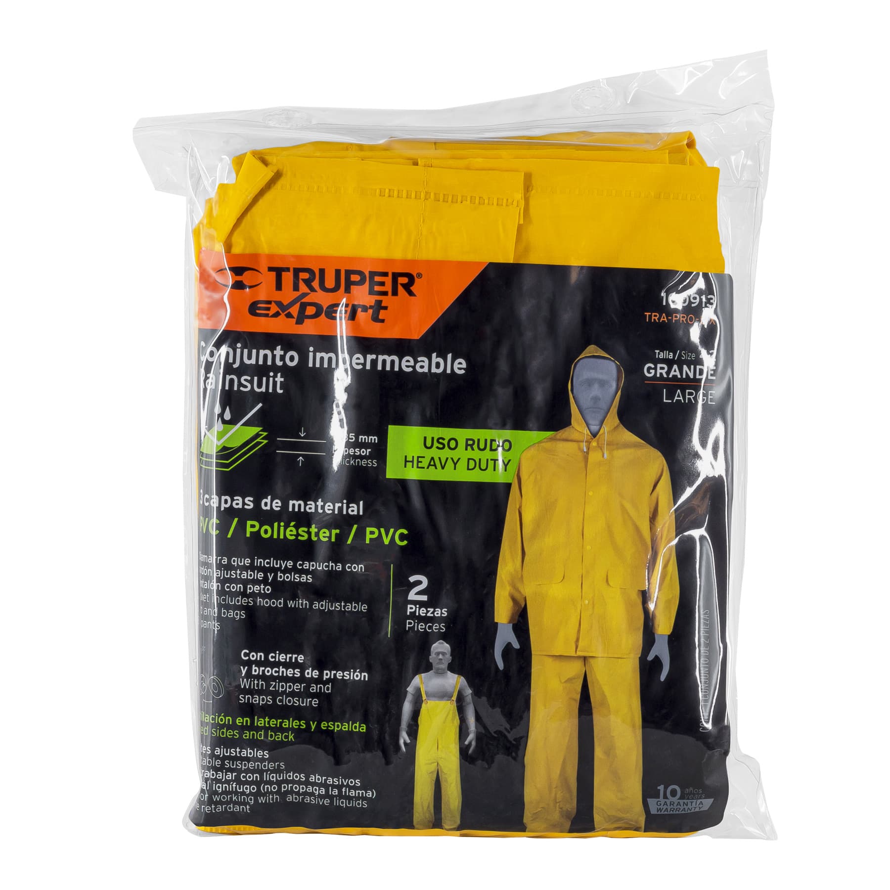 Conjunto impermeable triple capa, talla G, TRUPER EXPERT - Imagen 3