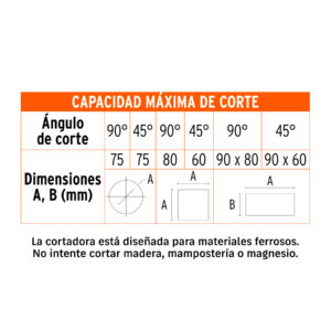 Alternative view of Tronzadora / cortadora de metales 14", 2200 W mango en "D"