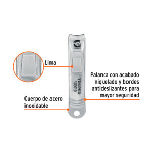 Alternative view of Cortaúñas 3' acero inoxidable, TRUPER