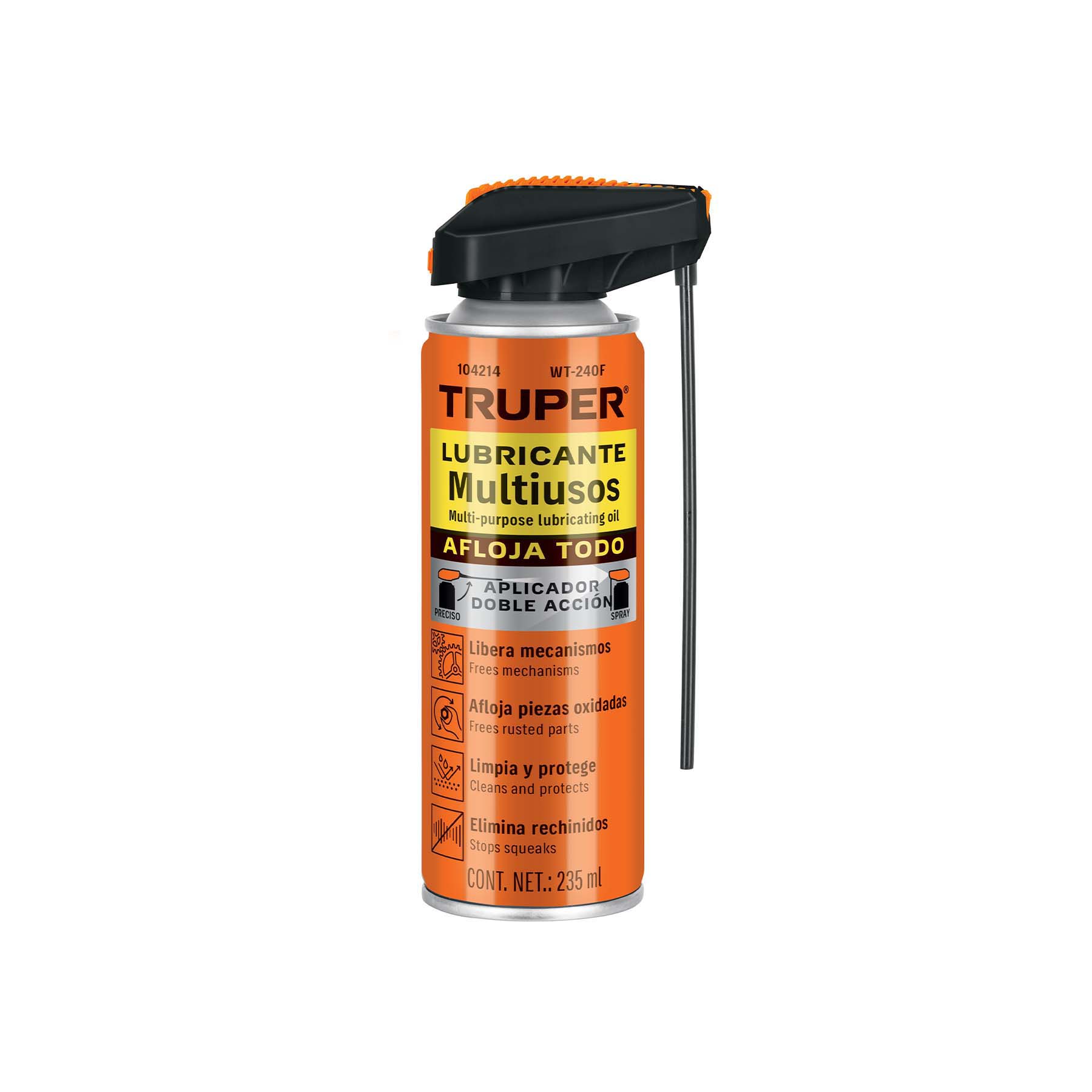 Lubricante multiusos aerosol aplicador doble acción, 235 ml
