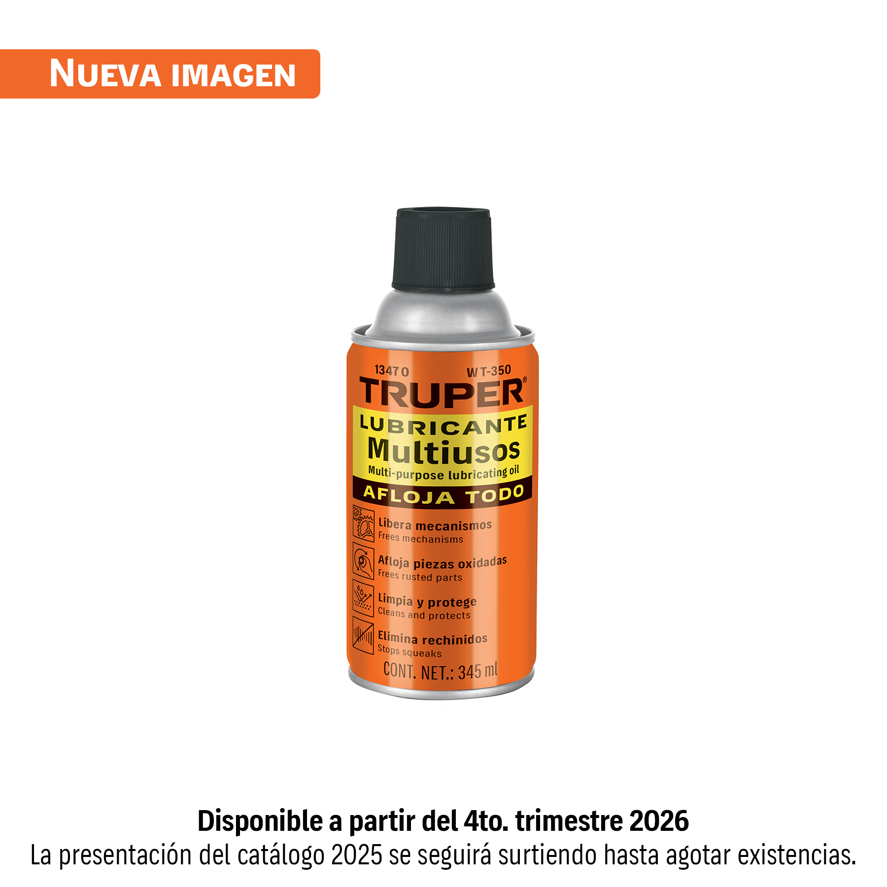 Lubricante multiusos en aerosol, 345ml (12oz), TRUPER