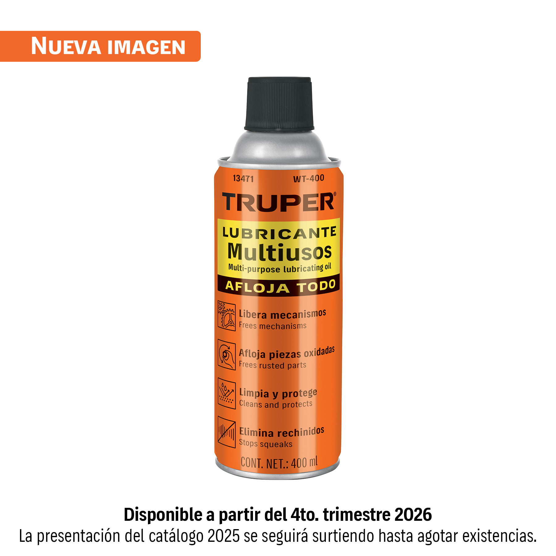 Lubricante multiusos en aerosol, 400ml (14oz), TRUPER