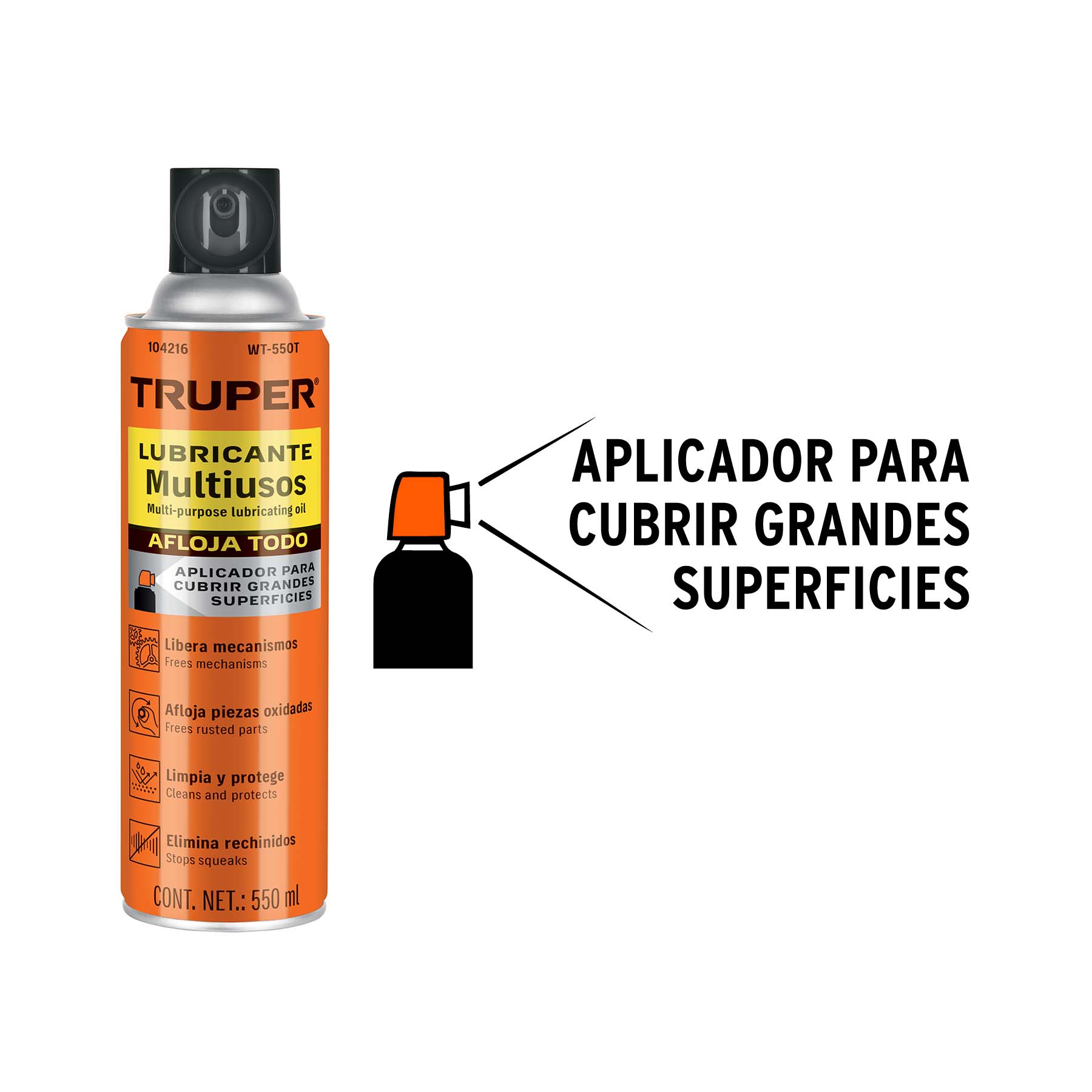 Lubricante multiusos aerosol para grandes superficies 550 ml - Imagen 2
