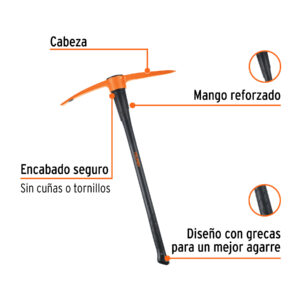 Alternative view of Zapapico 6 lb, mango fibra de vidrio 36', TRUPER